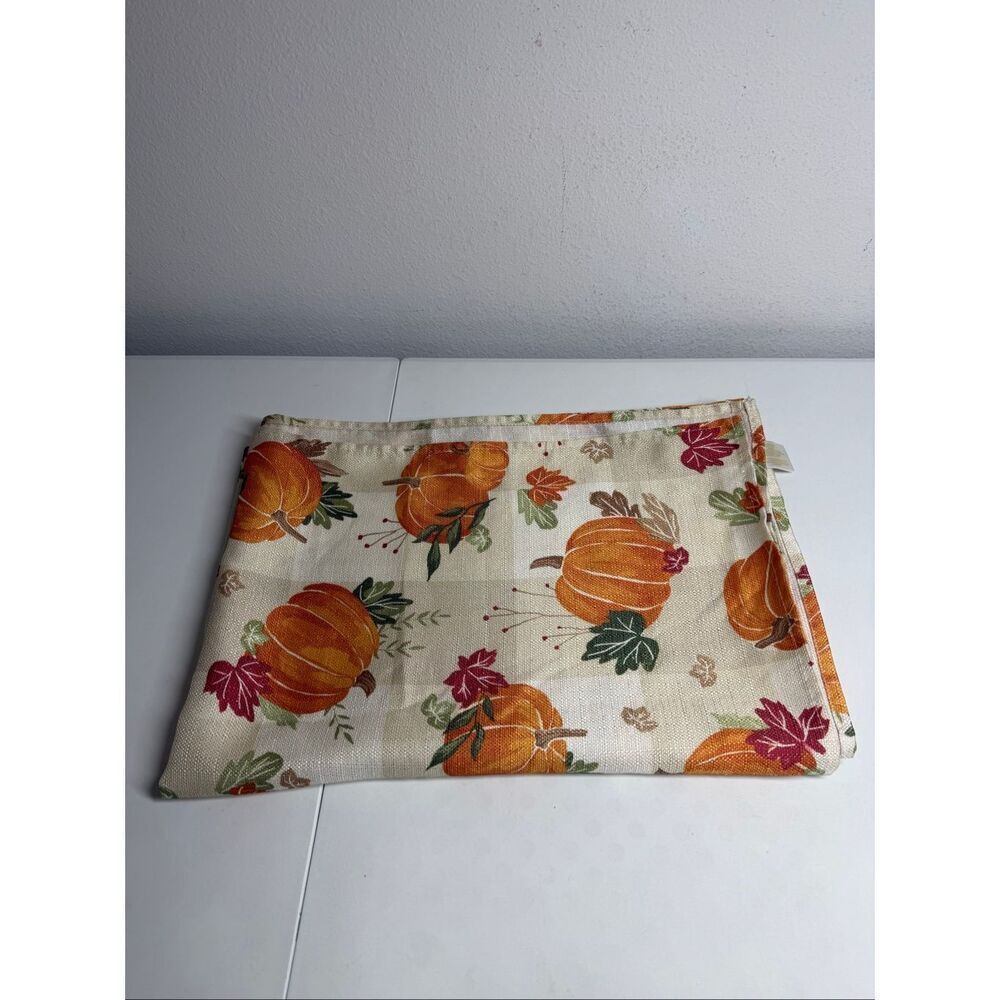 Celebrate Fall Together Pampkin Rectangle Table Cloth 84”X 60”